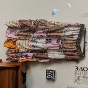Patterned boho skirt